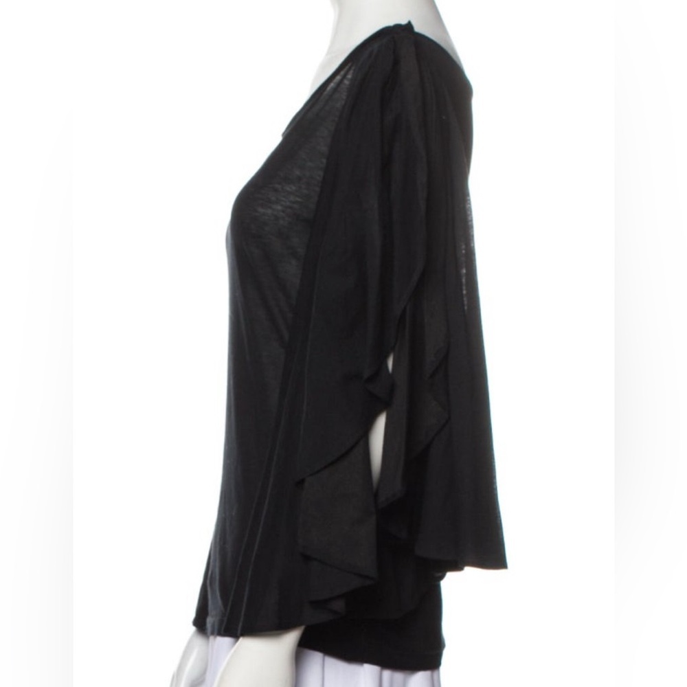 Fendi black long sleeve ruffle blouse - Picture 7 of 7